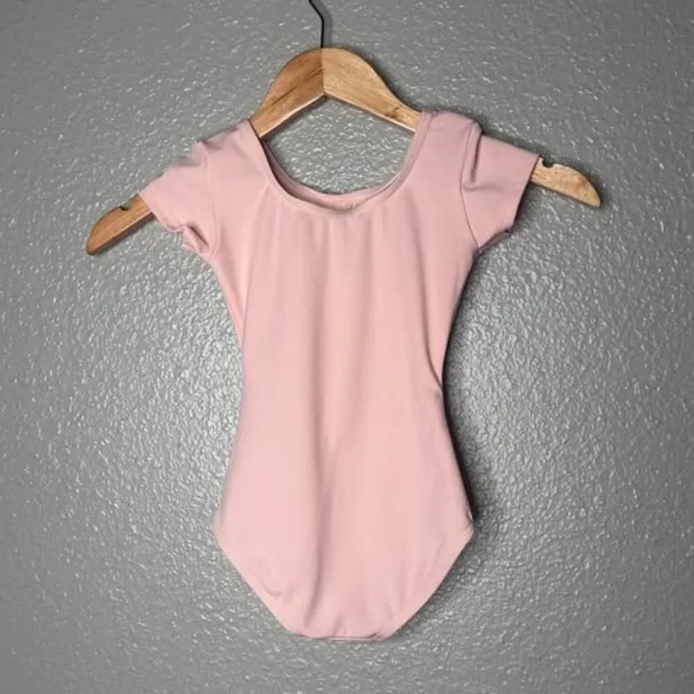 Capezio Short Sleeve pink Leotard